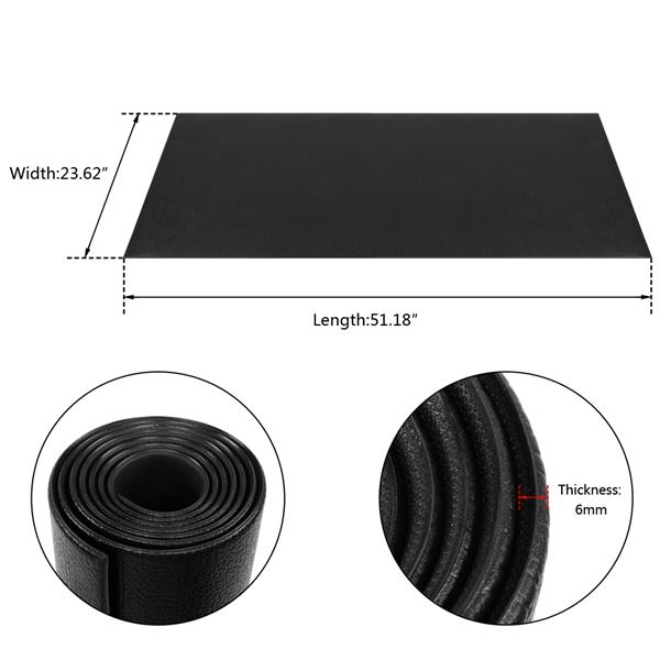 【MYD】PVC运动器材垫子130*60*0.6cm 【740纹路】黑色-11