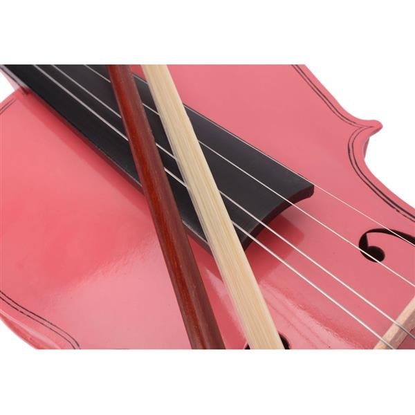 3/4 粉色小提琴+盒+弓子+松香-9