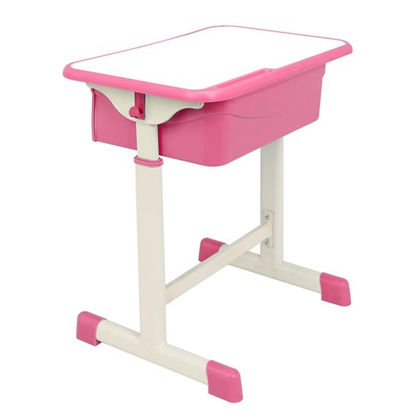 可调升降学生桌椅套装 粉红色 【60x40x(63-75)cm】-15