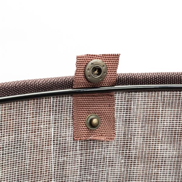 圆桶式折叠脏衣篮含盖子（竹质）-深棕色-16