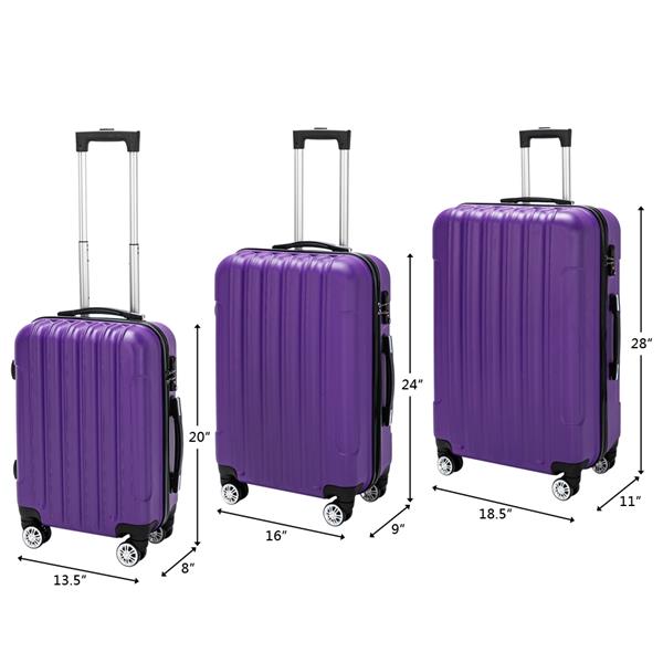 行李箱三合一 紫色-6