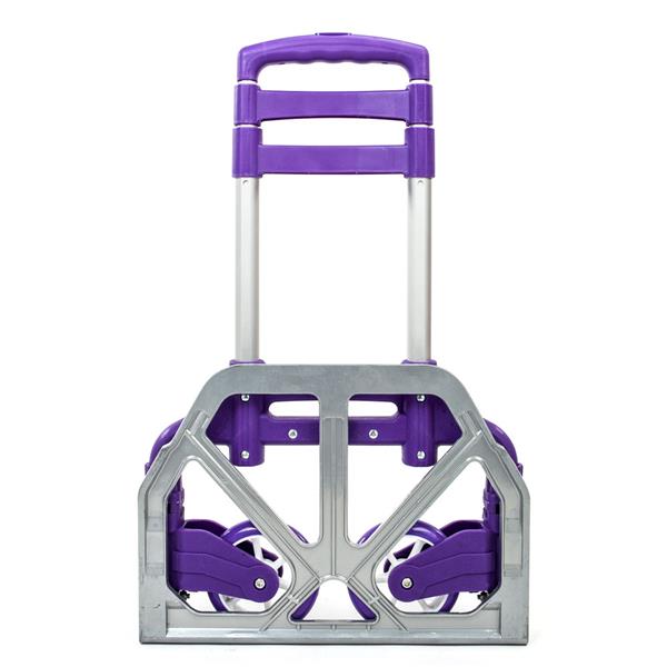 便携可折叠伸缩型拉杆车手推车行李车 紫色-9