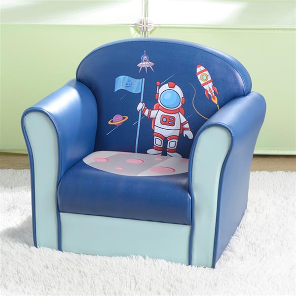 【BF】儿童单人沙发太空系列宇航员款 美标PU蓝色-1
