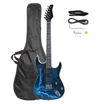 电吉他ST-E(白色)双双拾音器+包+背带+拨片+摇把+连接线+扳手工具