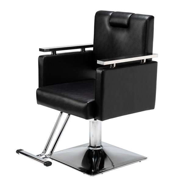 【CS】可后仰理发椅方形底盘美发椅 黑色HC138-4
