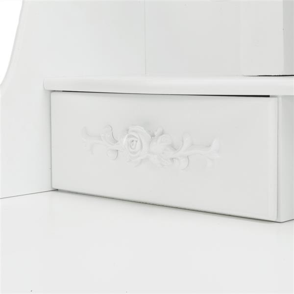 单镜珠宝柜梳妆台-白色-9