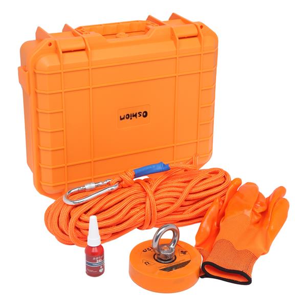 1100LB 打捞磁套组 橙色 抗摔PP塑料箱+磁铁+绳子+手套+胶水-19