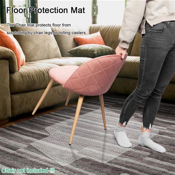 【VALUE BOX】PVC透明地板保护垫椅子垫 带钉 凸形 【90x120x0.25cm】-21