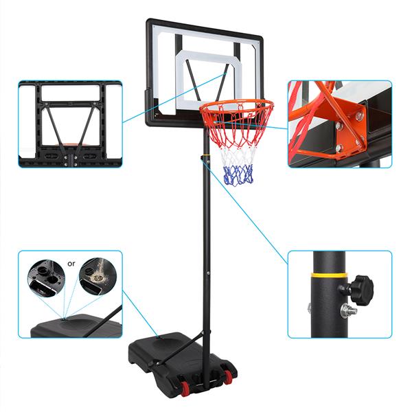 【LX】LX-B03S 便携式可移动青少年PVC透明板 室内外篮球架（篮筐调节高度1.2m-2.1m） 最大适用7#球-30