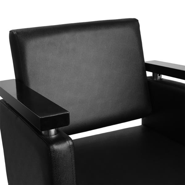 PVC皮革 木制扶手 镀铬钢底座 方形底座 150kg 黑色 HZ8803 理发椅-16