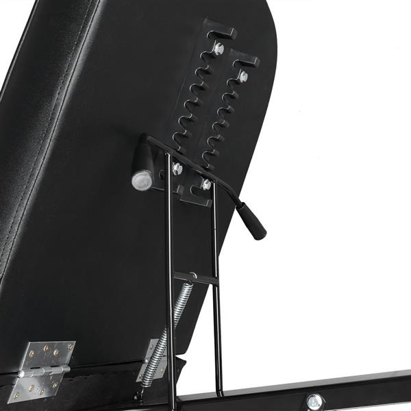 PVC皮革 铁框架 带2抽屉 150kg 黑色 HZ019 可放倒 美容床-6