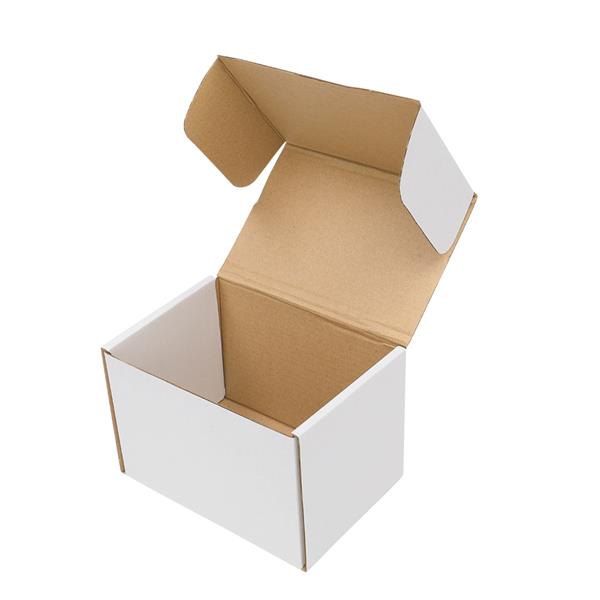【物料】50个瓦楞纸包装盒6x4x4"（15.2*10*10cm）外白内黄-5