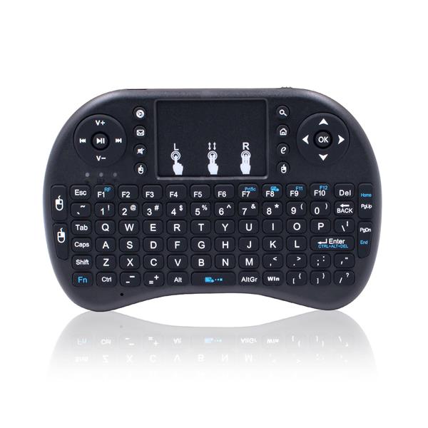 MINI i8 空中飞鼠 2.4G迷你无线键盘 air mouse 带触摸板三色背光 黑色-7
