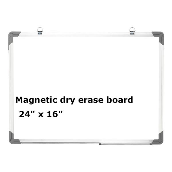 【HTY】单面磁性挂式白板+配件（1支白板笔+1个板擦+2个磁粒）60*40CM-19