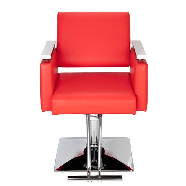 【CS】方形底座精品发廊专用美发椅美容椅红色 HC197R-1