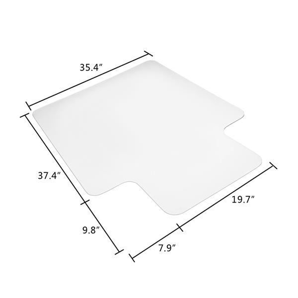 【VALUE BOX】PVC透明地板保护垫椅子垫 不带钉 凸形 【90x120x0.22CM】-10