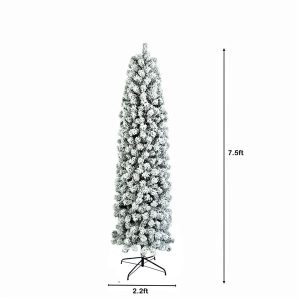 绿色植绒 7.5ft 641枝头 尖头铅笔造型 PVC材质 圣诞树 N101 美国-18