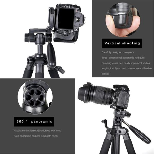 ZOMEI Q111 55寸专业铝合金相机三脚架摄像机支架用于数码单反相机佳能尼康Sony  蓝色-4