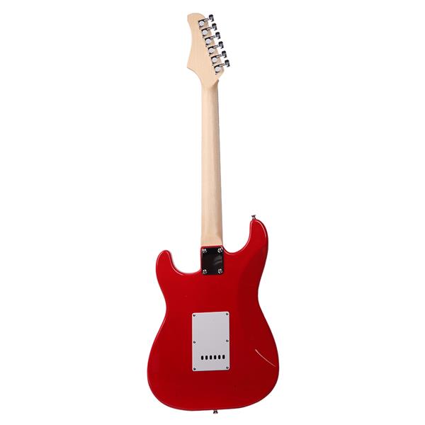 ST玫瑰木指板电吉他(红色)+包+背带+拨片+摇把+连接线+扳手工具-4