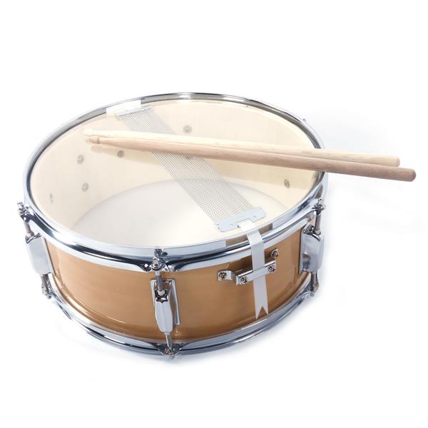14x5.5寸原木色小军鼓+鼓棒+鼓钥匙+背带-5