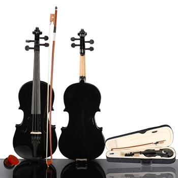 1/2 黑色小提琴+盒+弓子+松香