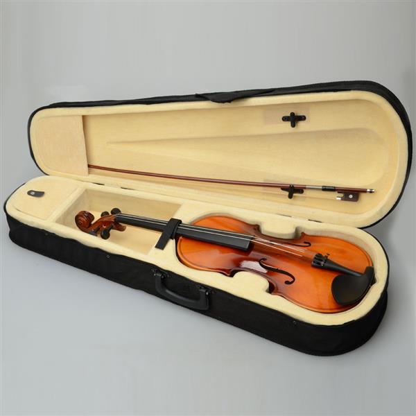 16英寸 复古色中提琴+盒+琴弓+松香-9