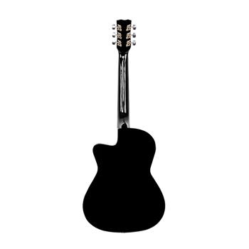 椴木吉他DK-38C纯黑色+包+背带+拨片+液晶调音器+护板+琴弦一套