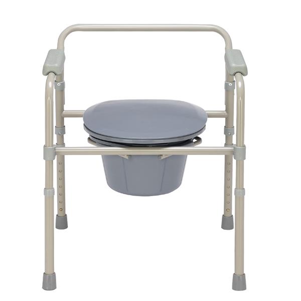 【WH】铁框架折叠式马桶坐便椅 灰色-7