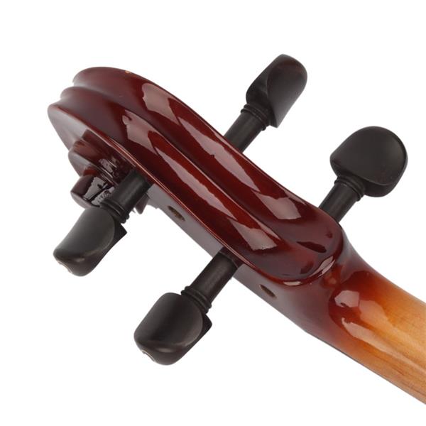 4/4 棕色钢琴烤漆电声小提琴+盒+琴弓+松香+耳机+连接线 V-002-6