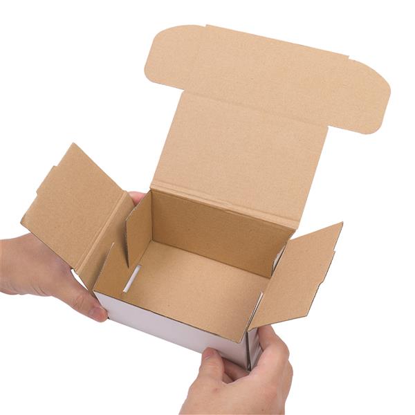 【物料】50个瓦楞纸包装盒6x4x3"（15.2*10*7.6cm）外白内黄-7