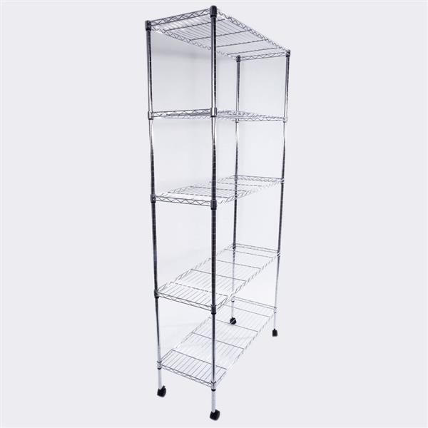 五层金属家用层架 165*90*35 银色-3