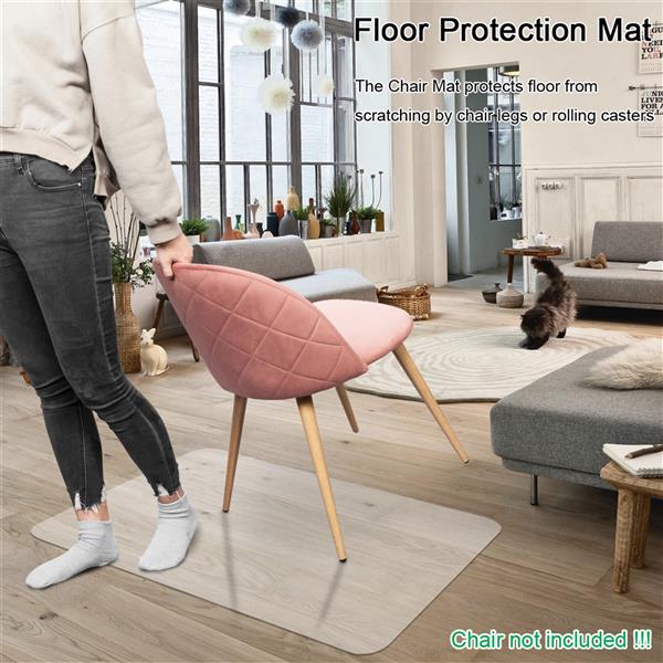  PVC磨砂地板保护垫椅子垫 不带钉 矩形 【90x120x0.2cm】-9