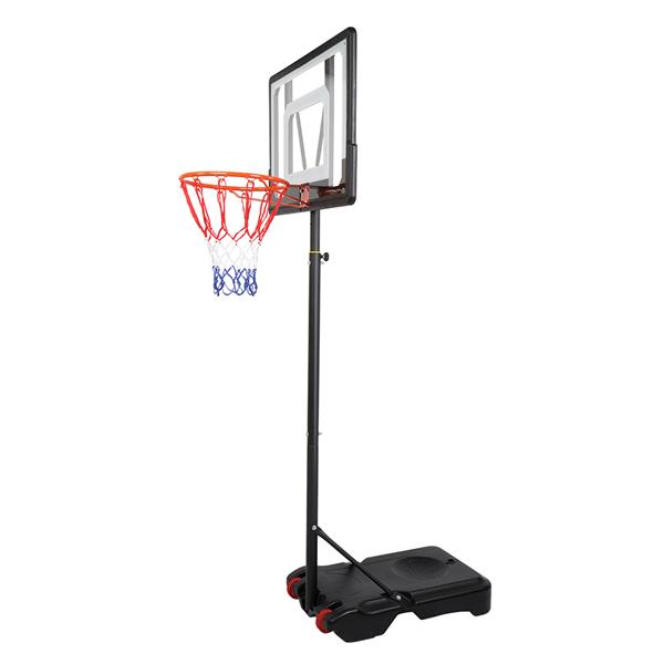 【LX】LX-B03S 便携式可移动青少年PVC透明板 室内外篮球架（篮筐调节高度1.2m-2.1m） 最大适用7#球-8