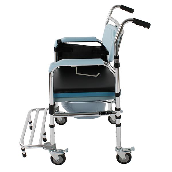 四合一多功能铝合金便盆老人坐便椅孕妇座便器可折叠洗澡椅残疾人马桶椅轮椅-CST-2069-13
