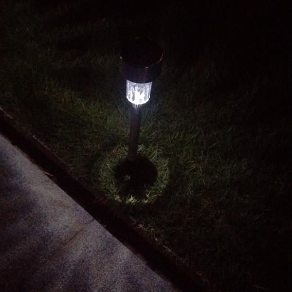10PC  花园草坪灯 小管灯 太阳能小管不锈钢高亮白光灯-6