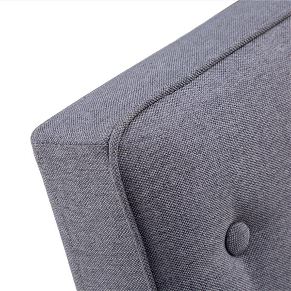 A款复古的现代木质 单人沙发椅，灰色布料（75x69x84CM）-14