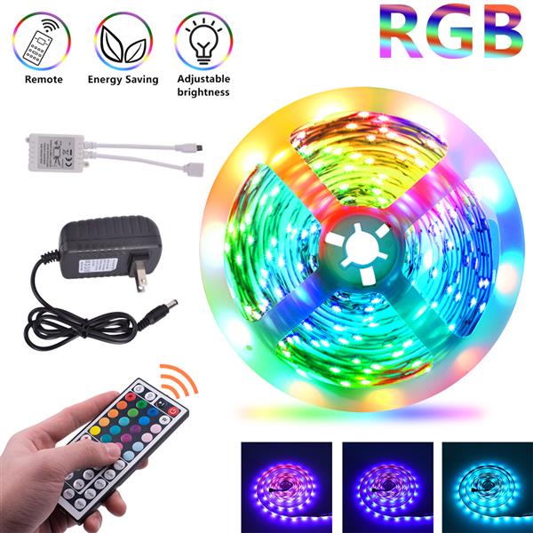 12V-5050灯珠 RGB 44键 10米 300灯 （40W）灯带 双盘 白色灯盘 不防水/不滴胶版 灯带套装-3