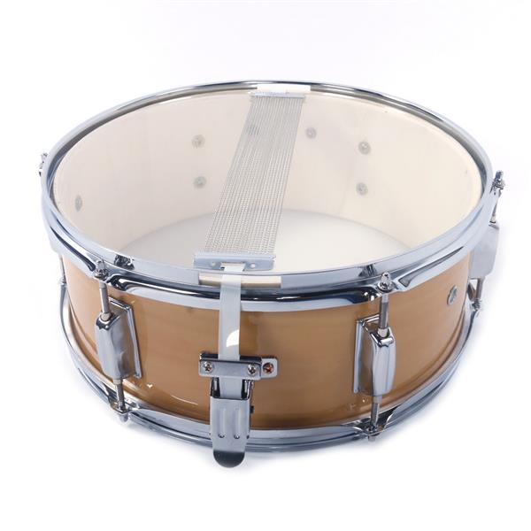 14x5.5寸原木色小军鼓+鼓棒+鼓钥匙+背带-3