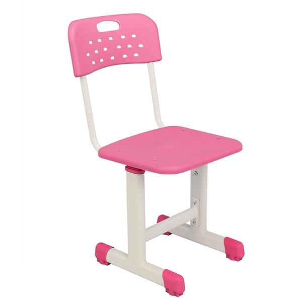 可调升降学生桌椅套装 粉红色 【60x40x(63-75)cm】-9