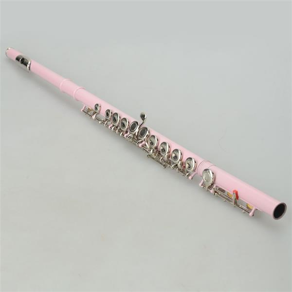 粉色16孔C调闭孔白铜长笛+通条棒+清洁布+润滑剂+螺丝刀-7