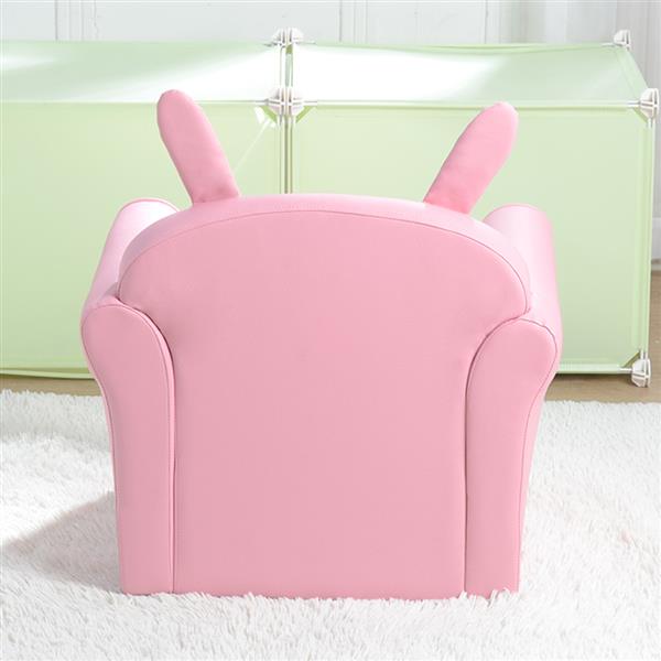 【BF】儿童单人沙发可爱系列兔子款 美标PU深粉色-3
