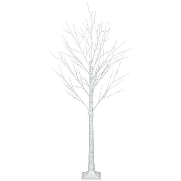 白色 4ft 48灯 48枝头 白桦树造型 塑料材质 圣诞树 美规 N001-1