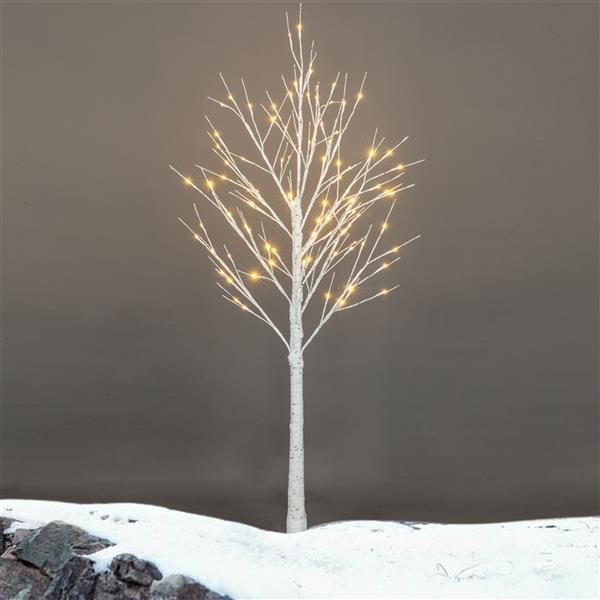 白色 6ft 96灯 96枝头 白桦树造型 塑料材质 圣诞树 美规 N001-9