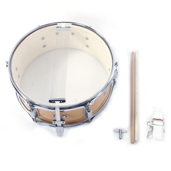 14x5.5寸原木色小军鼓+鼓棒+鼓钥匙+背带-1
