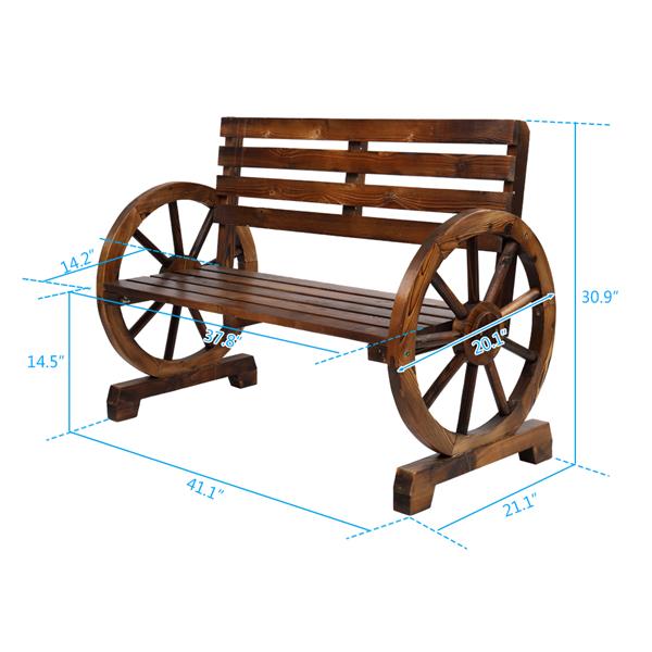 碳化色木轮长椅-10