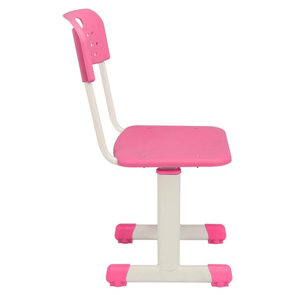 可调升降学生桌椅套装 粉红色 【60x40x(63-75)cm】-4