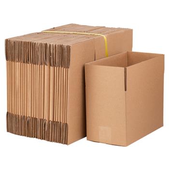【物料】100个瓦楞纸包装盒8x6x4\\"（20.3*15.2*10cm）黄色