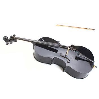 4/4 黑色大提琴+盒+弓子+松香
