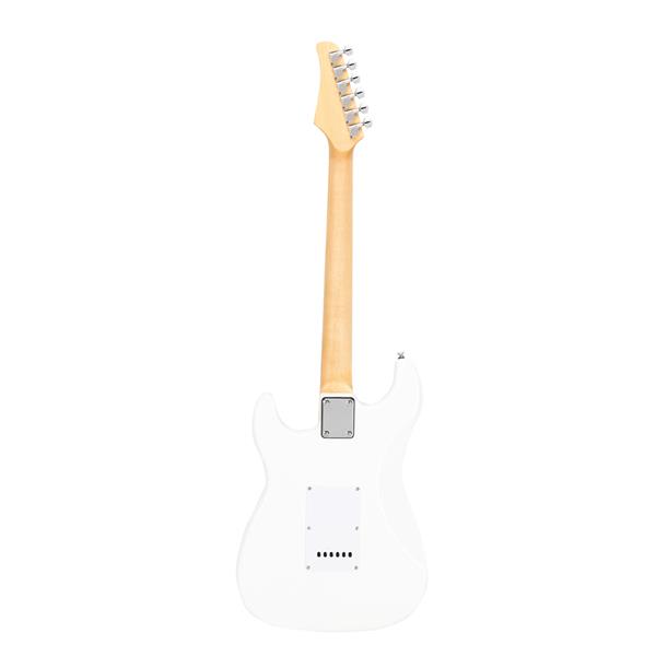 ST3单珍珠护板电吉他(白色)+包+背带+拨片+摇把+连接线+扳手工具-7