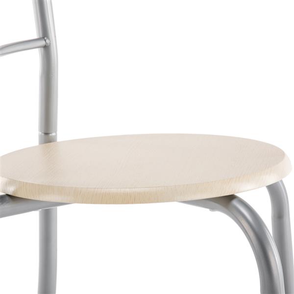 原木色木纹PVC早餐桌 （一桌两椅）【80x53x76cm】-13
